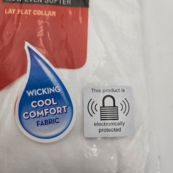 4 Hanes Men's ComfortSoft 100% Cotton Lay Flat Collar Blank T-Shirt 2135VT Small - Picture 5 of 7